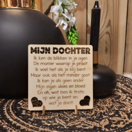 houten kaart Mijn dochter