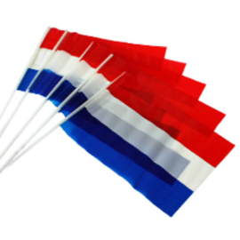 zwaai vlag plastic | rood wit blauw