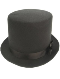 zwarte hoge hoed "zware" kwaliteit