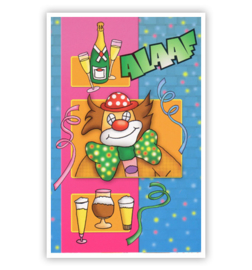 carnavalskaar clown champagne/bier