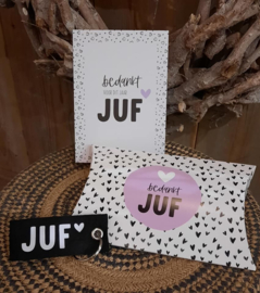 sleutelhanger JUF + kaart + doosje 