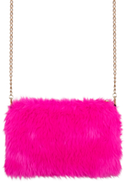 Tasje pluche roze