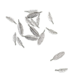 metale deco feathers | Silver