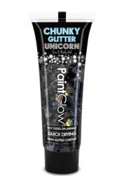 Chunky Glitters face & body gel | zwart