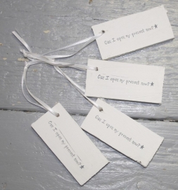 wit houten cadeau label