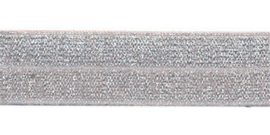 elastisch biaisband zilver