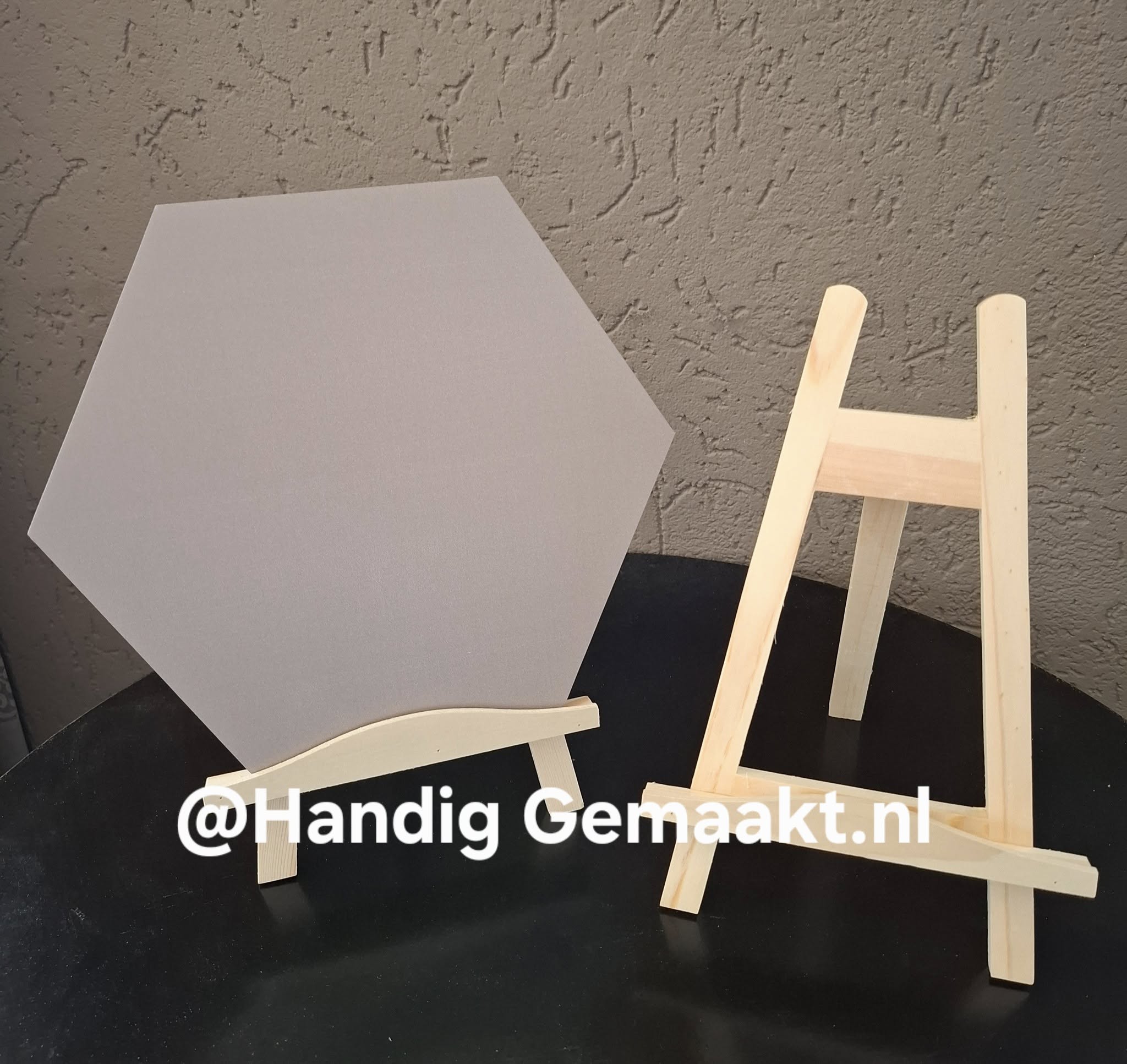blanco hexagon bord zwart & taupe