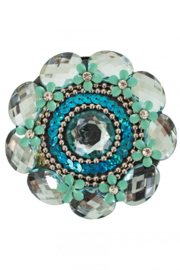 broche bloem | turquoise