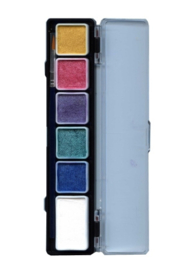 PXP Professional Colours palet pearl colours 5 x 3 and 1 x 6 gram with a brush size 2
