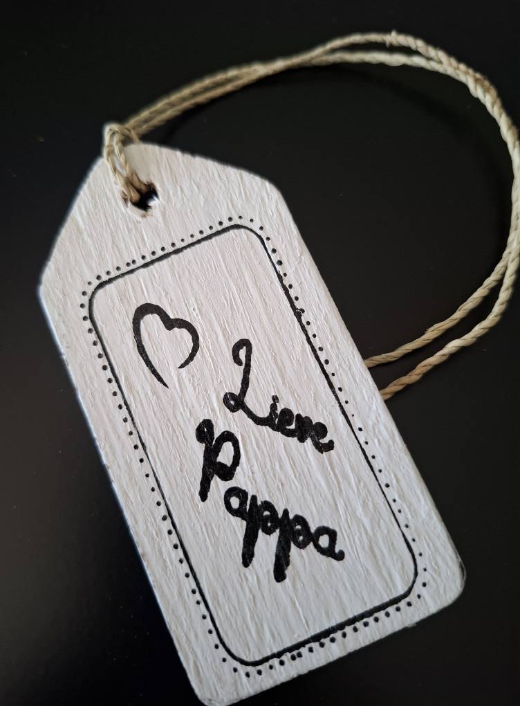 houten label | lieve papa