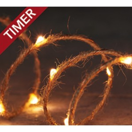 ledverlichting  jute 20  | 1 mtr  met timer