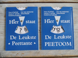 parkeerschijf met tekst