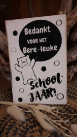 houten postkaart | bedankt bere-leuke