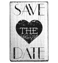 vintage stamp colop | save the date