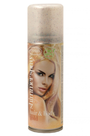 Glitterspray voor lichaam en haar 100 ml goud