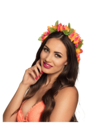 diadeem hawai oranje / roze