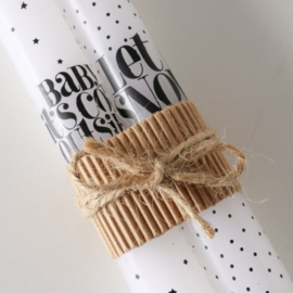 2 dlg set kaarsen wit | kerstmis