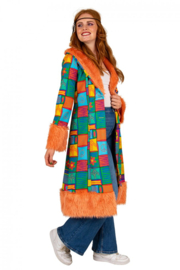 Hippie jas patchwork maat 44