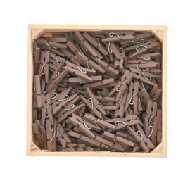 houten mini knijper taupe