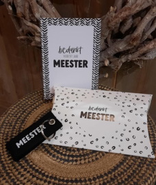 sleutelhanger MEESTER + kaart + doosje 