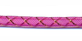 decoslang 8 mm fuchsia/goud