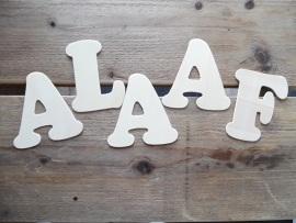 houten letters plat 11 cm | ALAAF