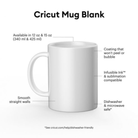 cricut mug wit 6 stuks | 12 oz