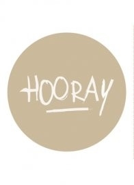 poppyonto sticker "Hooray"