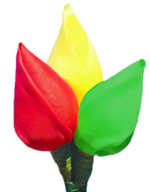 stoffen tulpenbroche rood/geel/groen