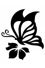 QuickTattoo glitter sjabloon vlinder