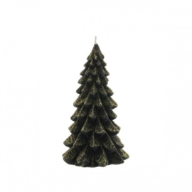 kaars kerstboom zwart  Large / glitter goud