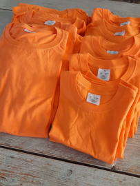oranje T-shirt korte mouw