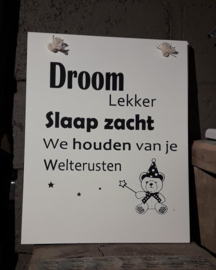 tekstbord | droom lekker