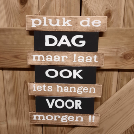 tekstbord | pluk de dag