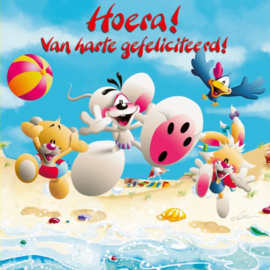 Diddl 3D-wenskaart – Hoera! Van harte gefeliciteerd!