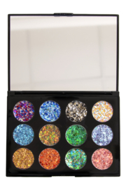 PXP Palette L'Automne geperste chunky glitter crème 12 kleuren 1,5 gram