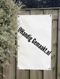 blanco tuinposter / woonposter met ringen | wit