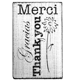 vintage stamp colop | merci