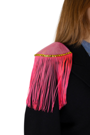 Franje op band neon roze