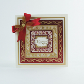 Tonic Studios mirror card satin A4 scarlet organza