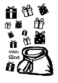 Raamsticker | de zak van Sinterklaas