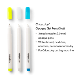 cricut joy opaque gelpens 1,0 mm | geel wit blauw