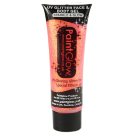 UV glitter face & body gel | peach