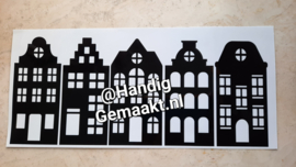statische raamstickers | gevelhuisjes