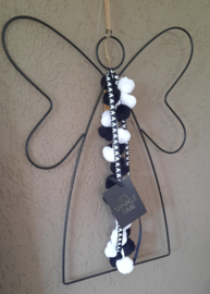 metalen frame engel zwart