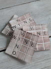 houten onderzetters | wine
