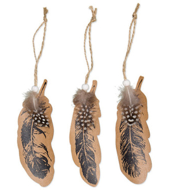 paper tags Feathers black