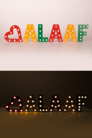 Set Letters hout ALAAF met licht 16.6 cm hoog