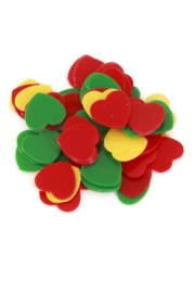 confetti hartjes | rood/geel/groen