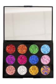 PXP Palette L'été geperste chunky glitter crème 12 kleuren 1,5 gram